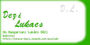 dezi lukacs business card