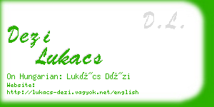 dezi lukacs business card